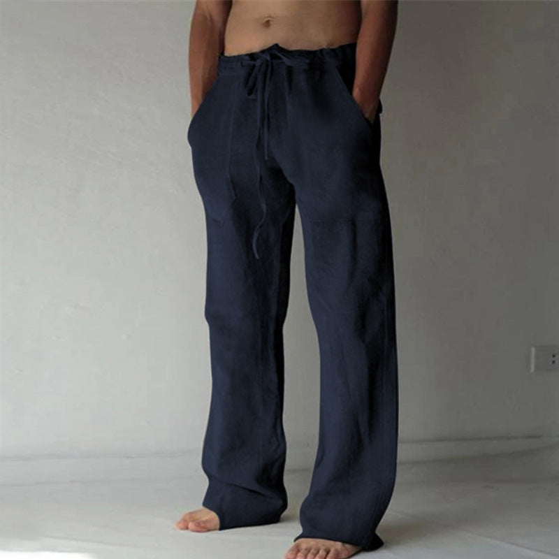 Lounge pants for men with straight legs and comfortable fit