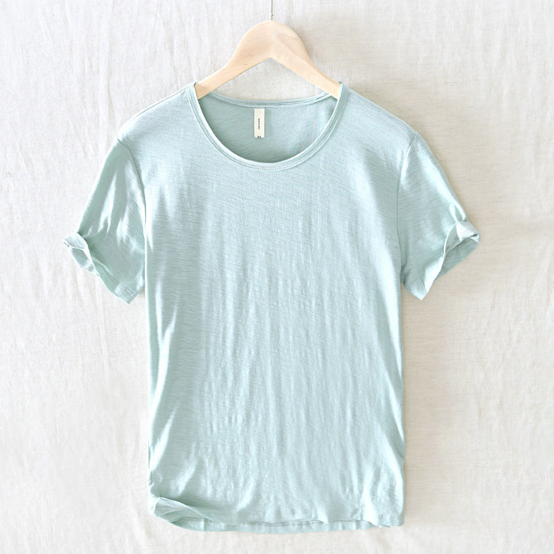 Tim – Breathable Short Sleeve T-shirt in Solid Color