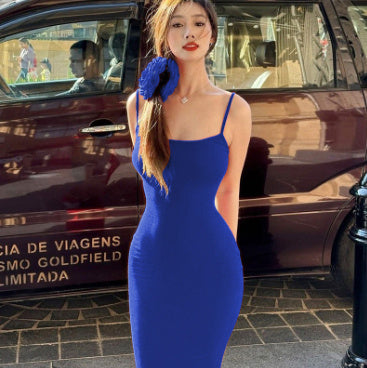 Joy – Spaghetti Straps Long Dress Female Sexy Tight Bodycon Party Dress