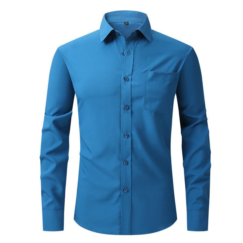 Men's Classic Shirt with Long Sleeves – Stylish Basic for Office or Occasions