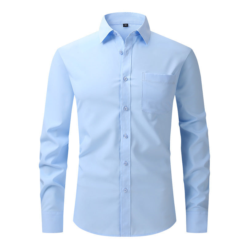 Men's Classic Shirt with Long Sleeves – Stylish Basic for Office or Occasions