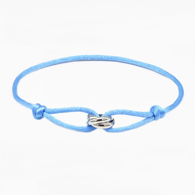 Ladies bracelet with adjustable cord and elegant decorative knot – stylish women's bracelet