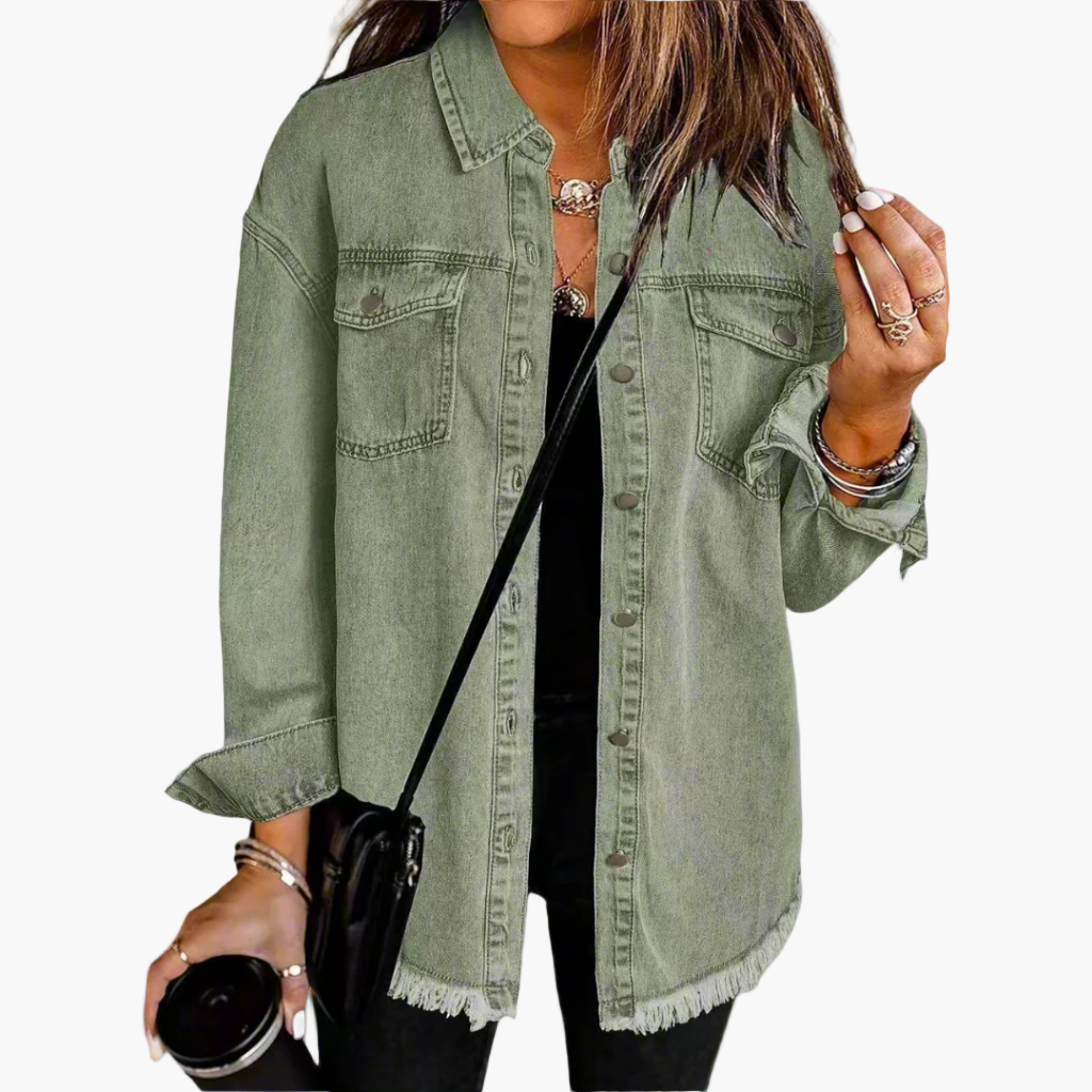 Women's Oversized Denim Jacket Casual Stylish Denim Jacket