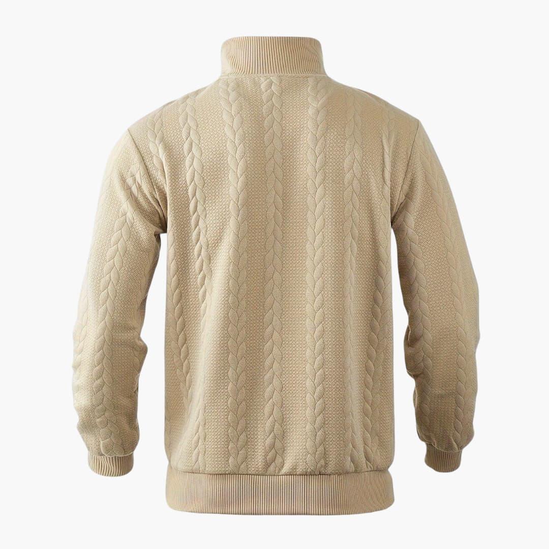 Men's Half-Zip Knitted Sweater – Stylish Casual Pullover for Cold Days