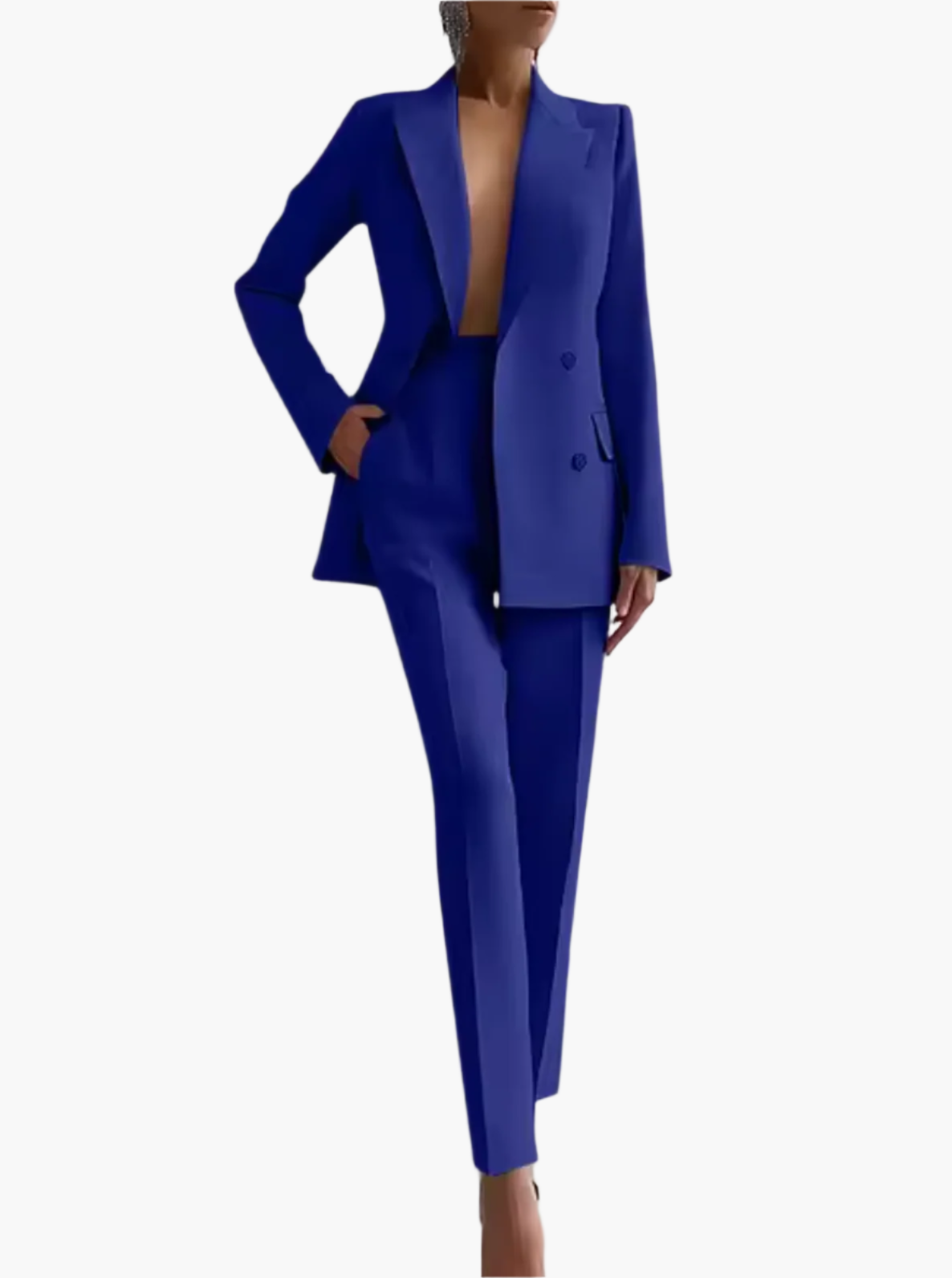 Women's Blazer Pantsuit – Elegant Business Suit for Office and Festive Occasions