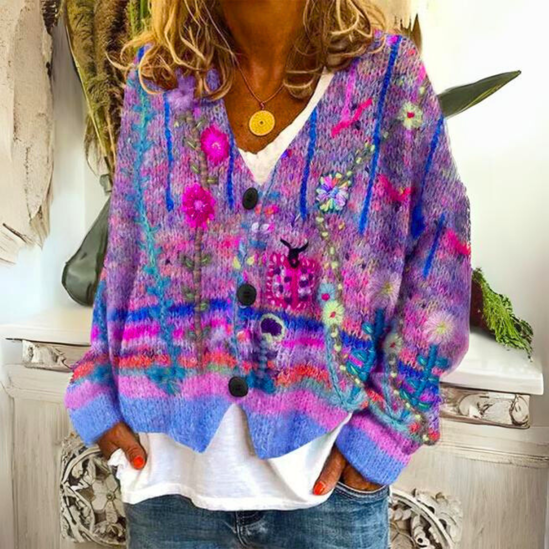 Women's Knitted Cardigan Artistic Design – Comfortable and Trendy for Every Occasion