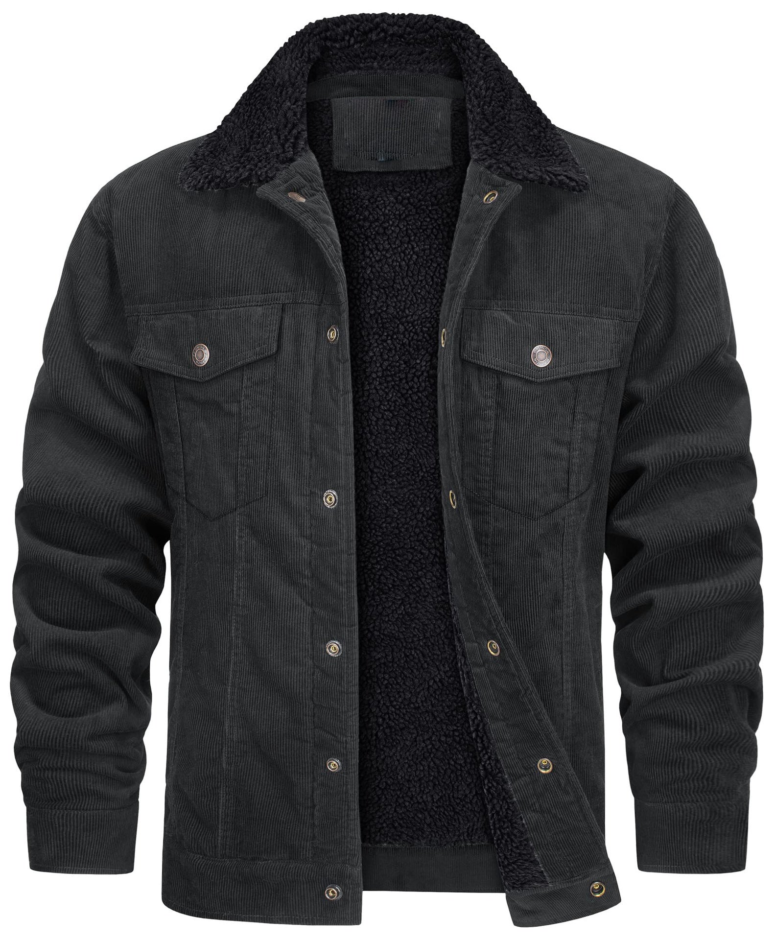 Robbie – Corduroy Long Sleeve Plush Jacket