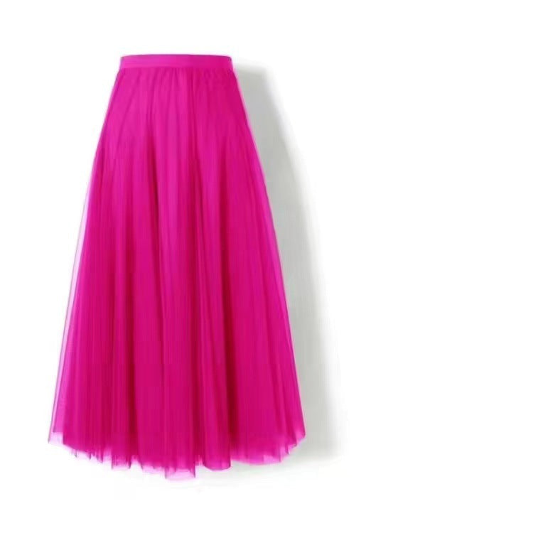 Women's pleated midi skirt – elegant A-line with flair for party, work & weekend