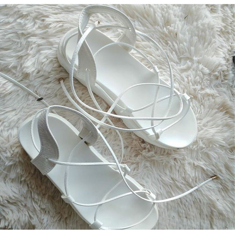 Christine – Women's Platform Sandals with Cross Straps