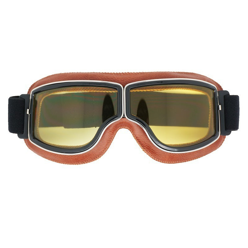 Unisex Retro Motorcycle Goggles – Protective Glasses for Motorcycling, Skiing, and Outdoor Adventures