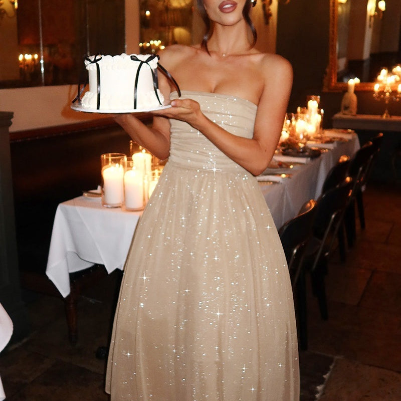 Victoria – Elegant Midi Dress with Sequins