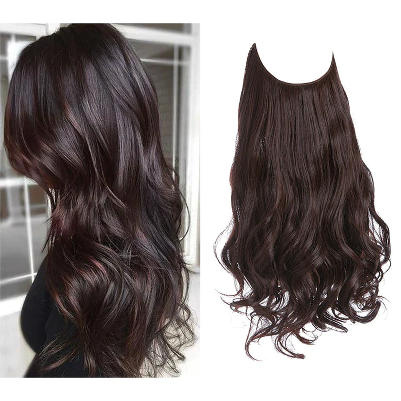 Naturally Looking Women's Wig with Loose Curls and Layered Halo Style