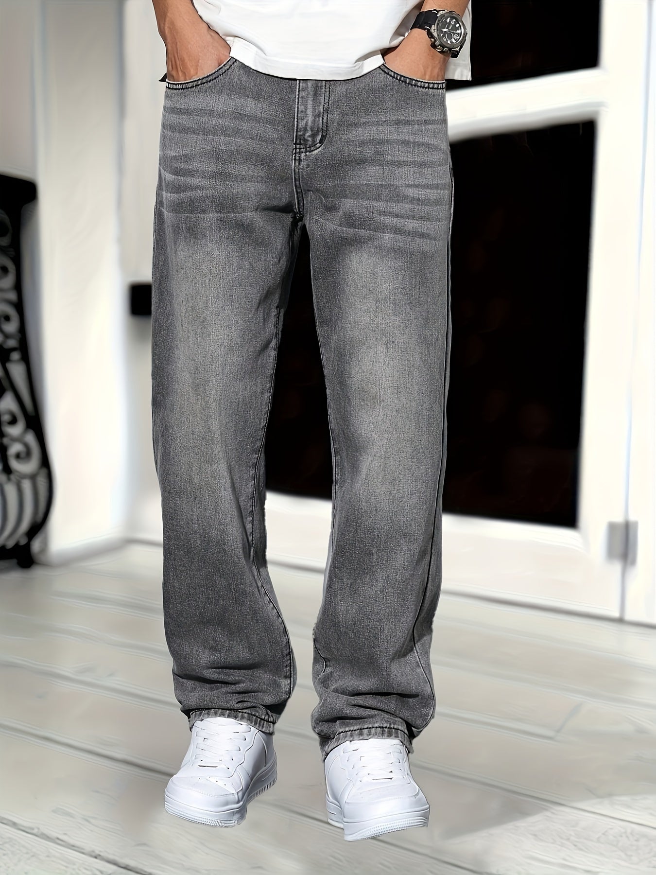 Men's Relaxed Fit Jeans – Streetwear Style, Daily Comfort
