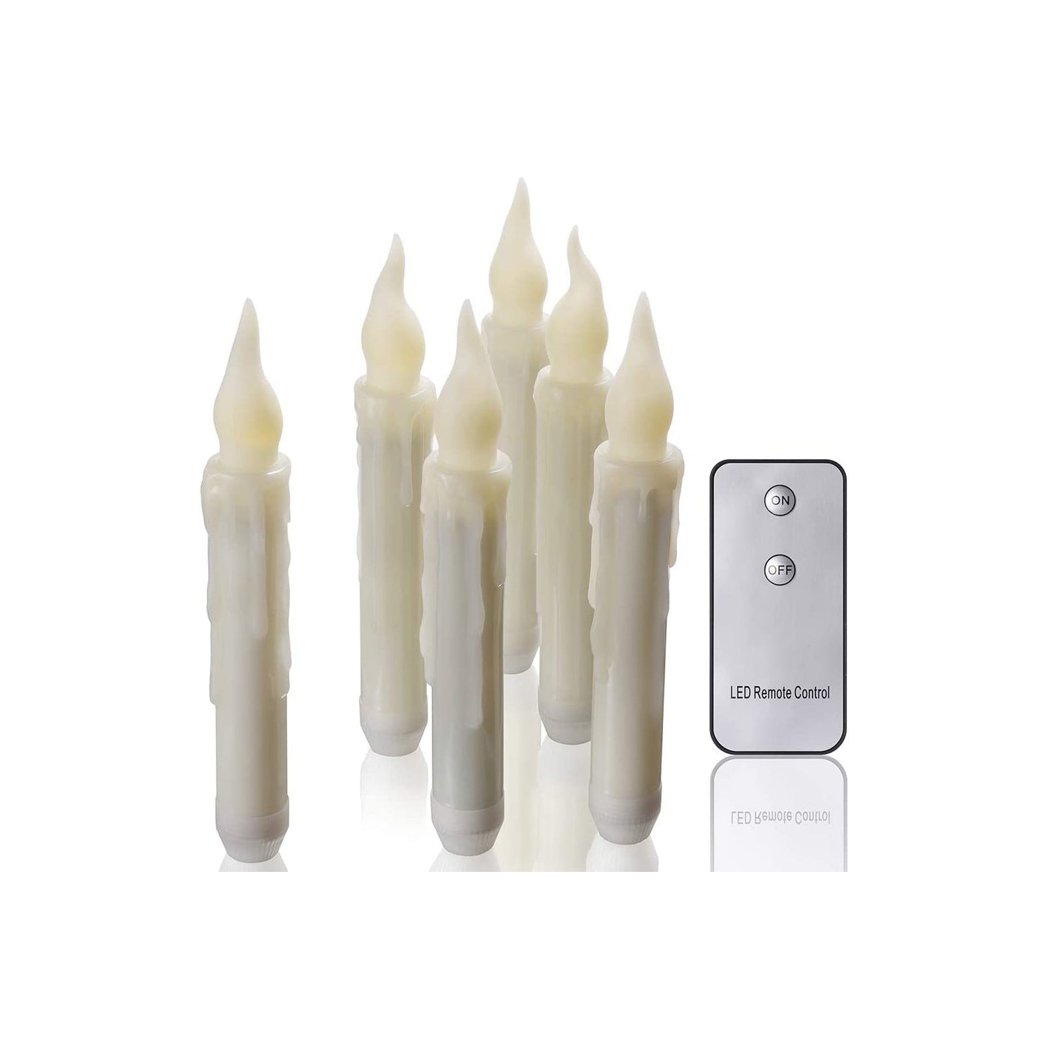 Halloween Magical Floating Candles LED Decoration Set with Magic Wand – Party & Haunted House Accessory