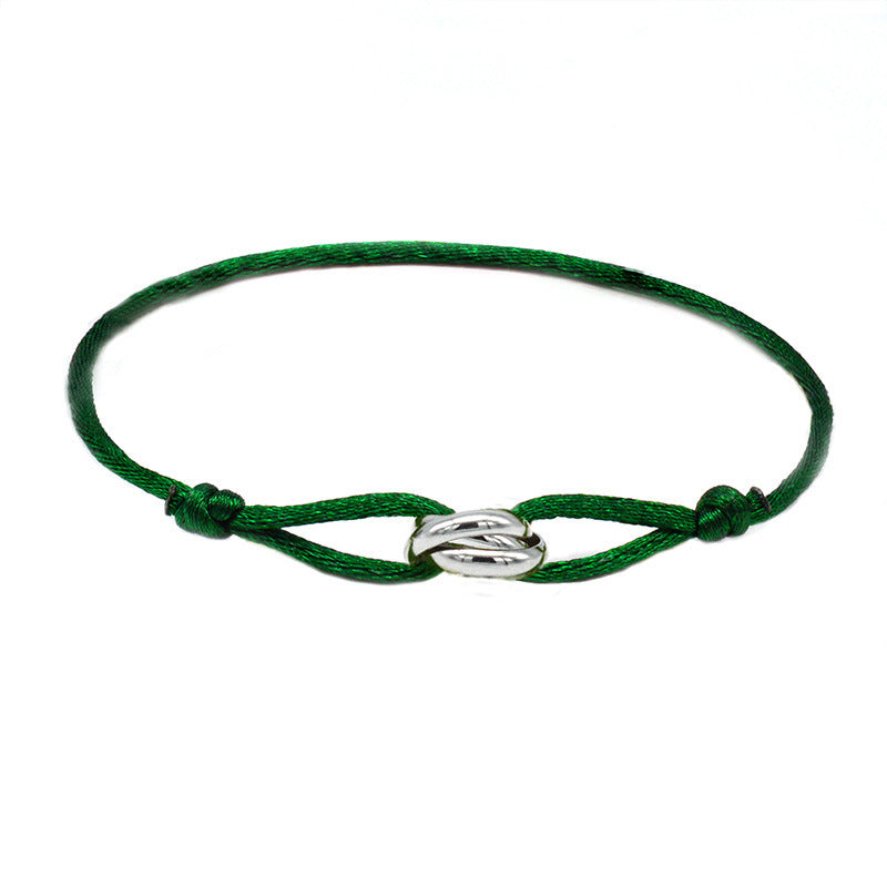 Ladies bracelet with adjustable cord and elegant decorative knot – stylish women's bracelet