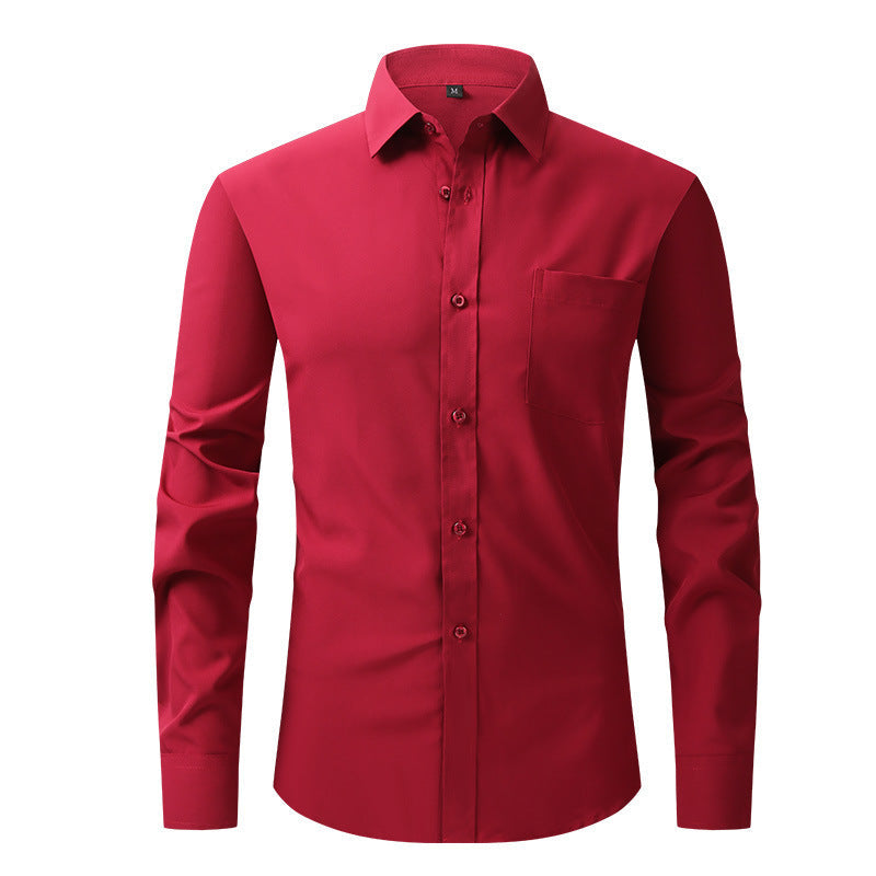 Men's Classic Shirt with Long Sleeves – Stylish Basic for Office or Occasions