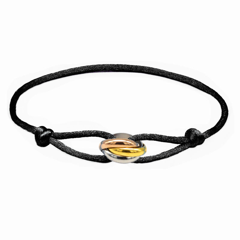 Ladies bracelet with adjustable cord and elegant decorative knot – stylish women's bracelet