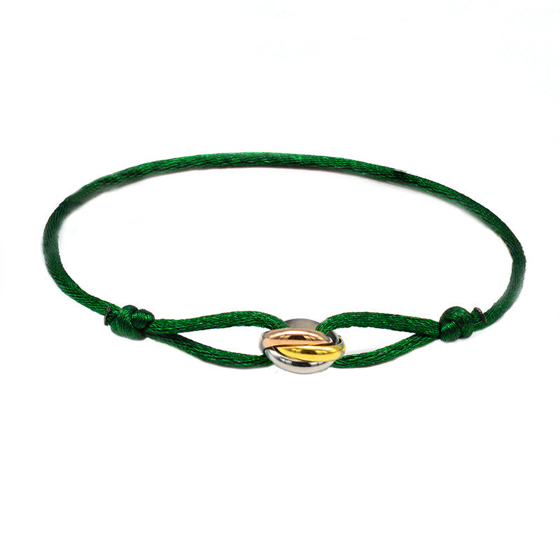 Ladies bracelet with adjustable cord and elegant decorative knot – stylish women's bracelet