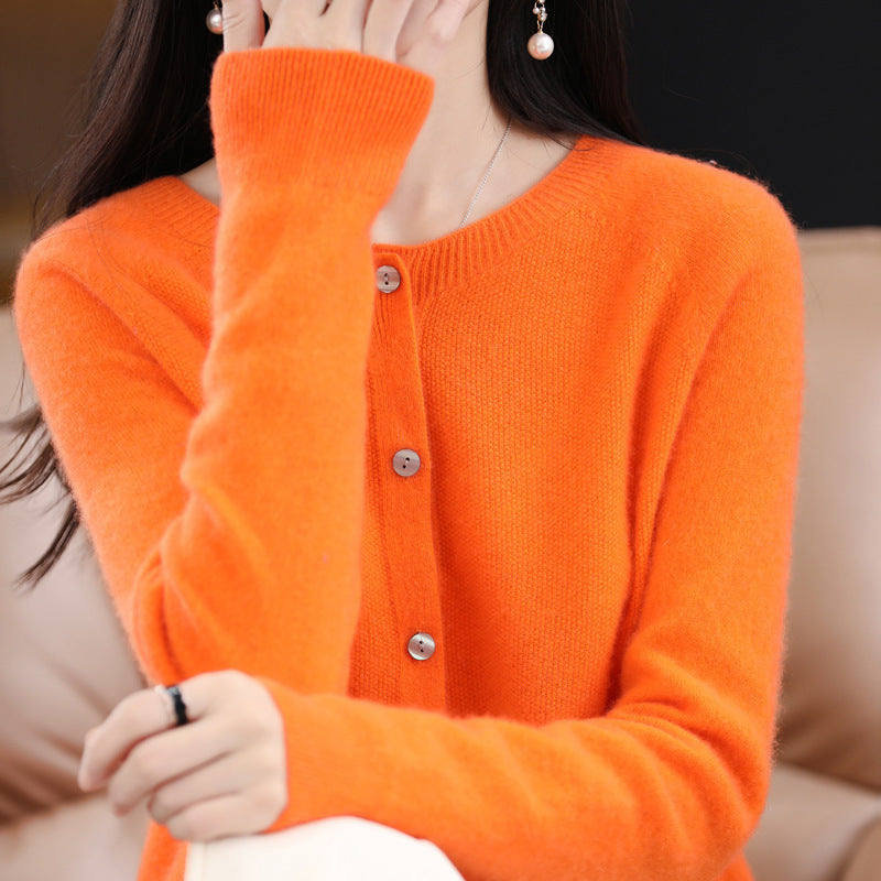 Women's V-neck Knitted Vest – Elegant Casual Knitted Cardigan for Daily Use