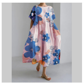 Jessica – 3D Printed Cotton-like Casual Fashion Dress