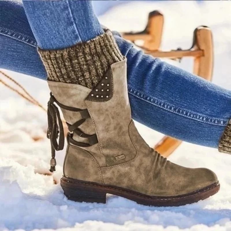Women's Winter Boots Vintage Style Comfortable & Waterproof for Snow and Daily Use