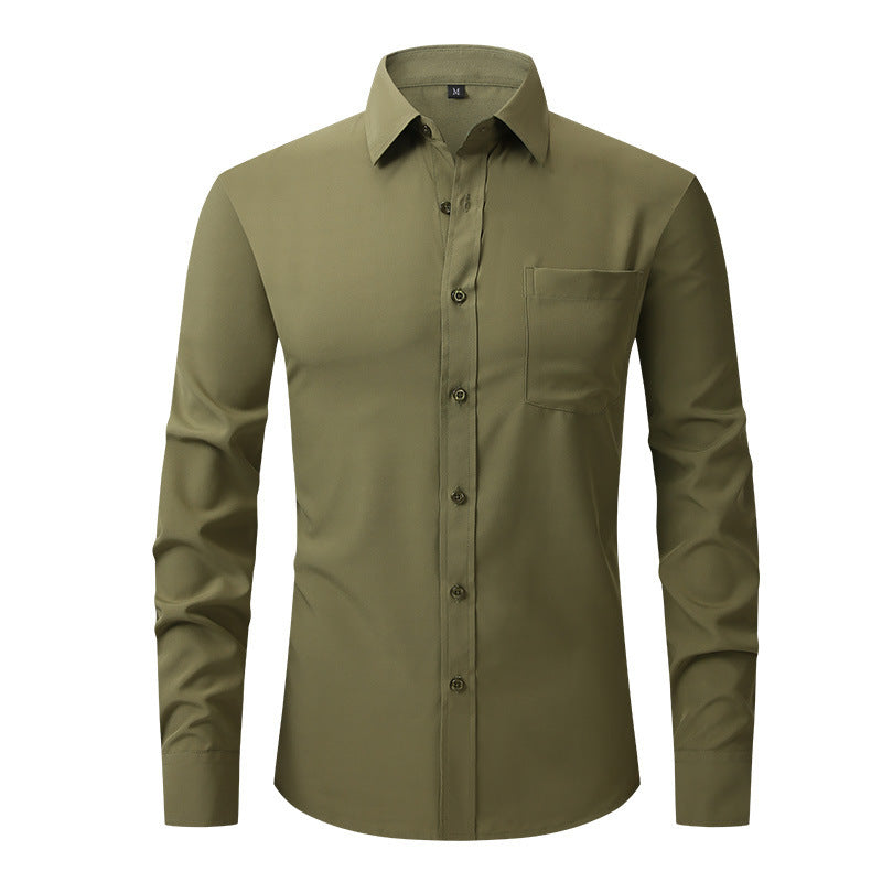 Men's Classic Shirt with Long Sleeves – Stylish Basic for Office or Occasions