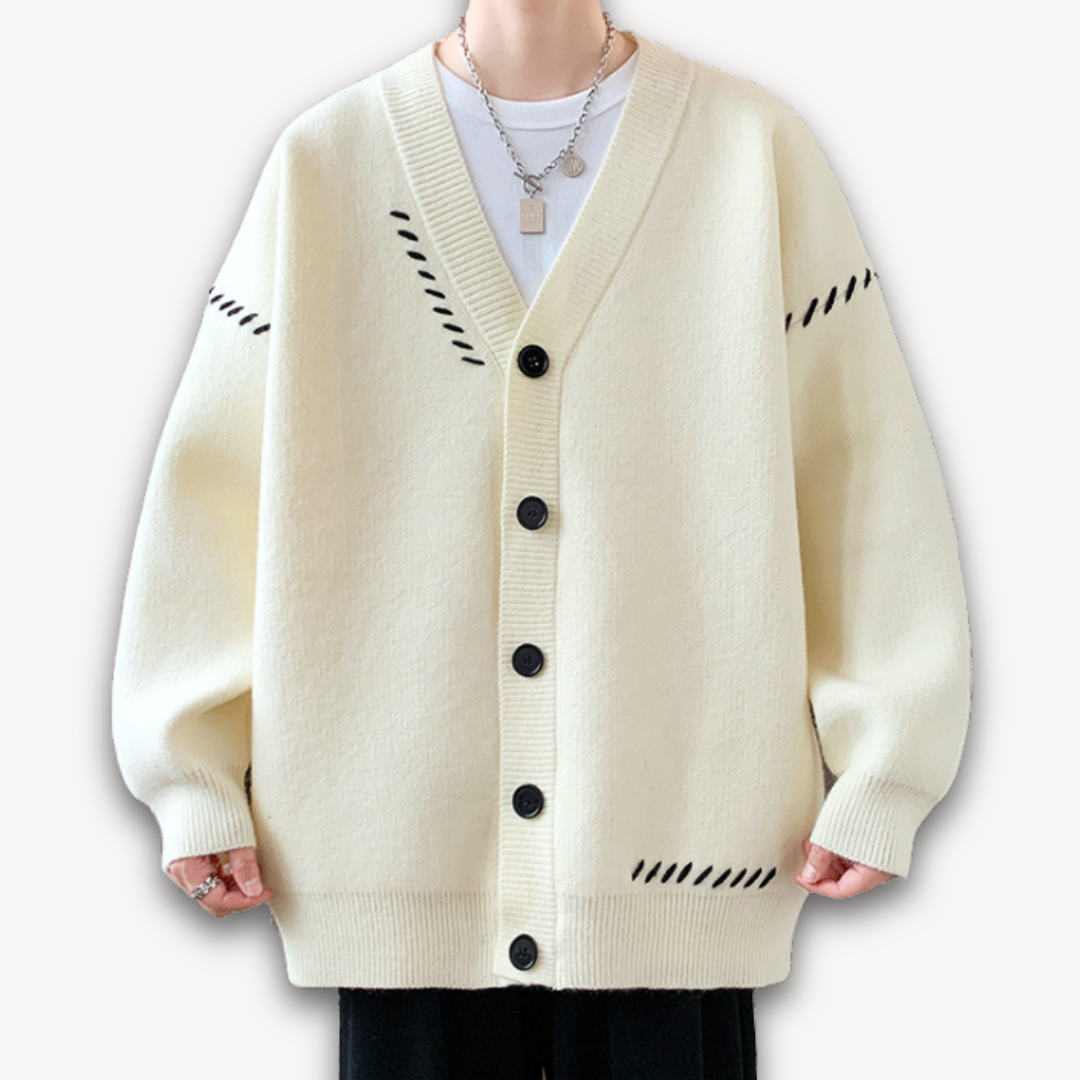 Men's Knitted Cardigan Sweater – Casual Style for Winter and Office