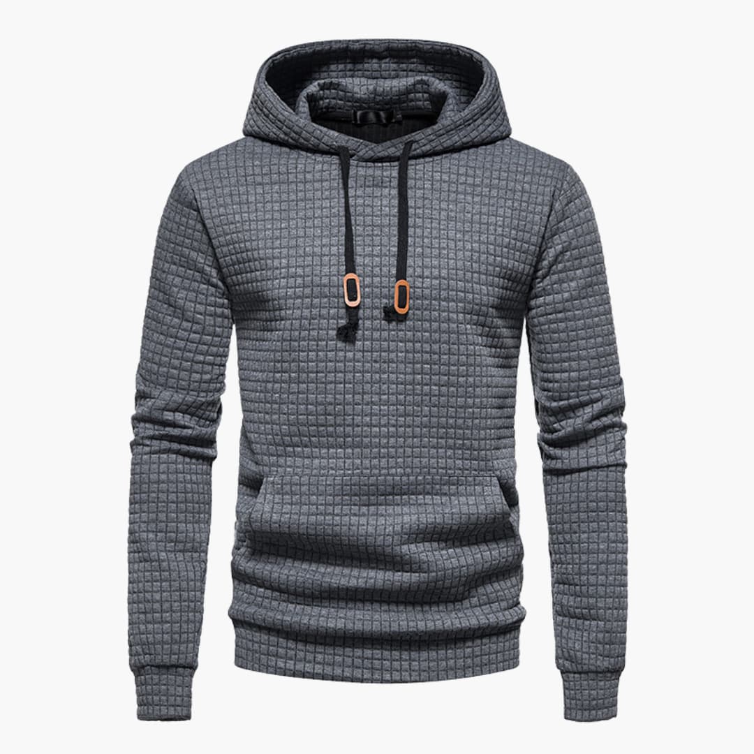 Men's Hoodie Casual Checked Design Comfortable Style for Daily Use