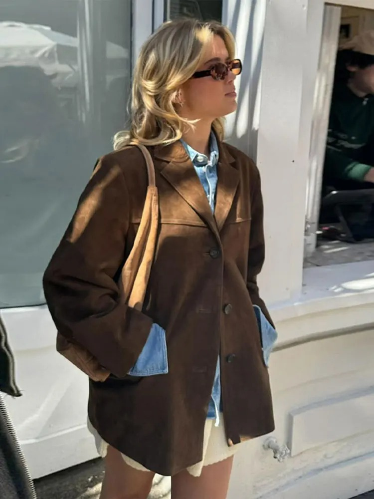 Women's Oversized Blazer Classic and Fashionable for Autumn and Winter