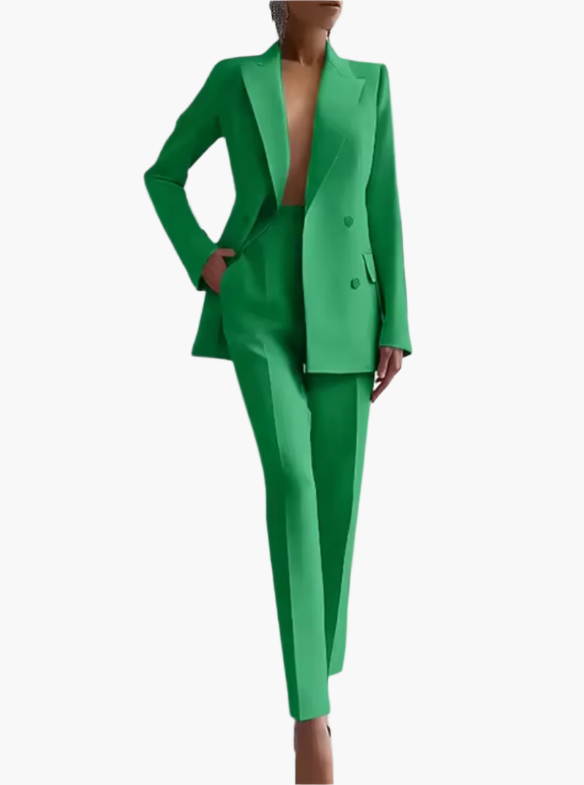 Women's Blazer Pantsuit – Elegant Business Suit for Office and Festive Occasions
