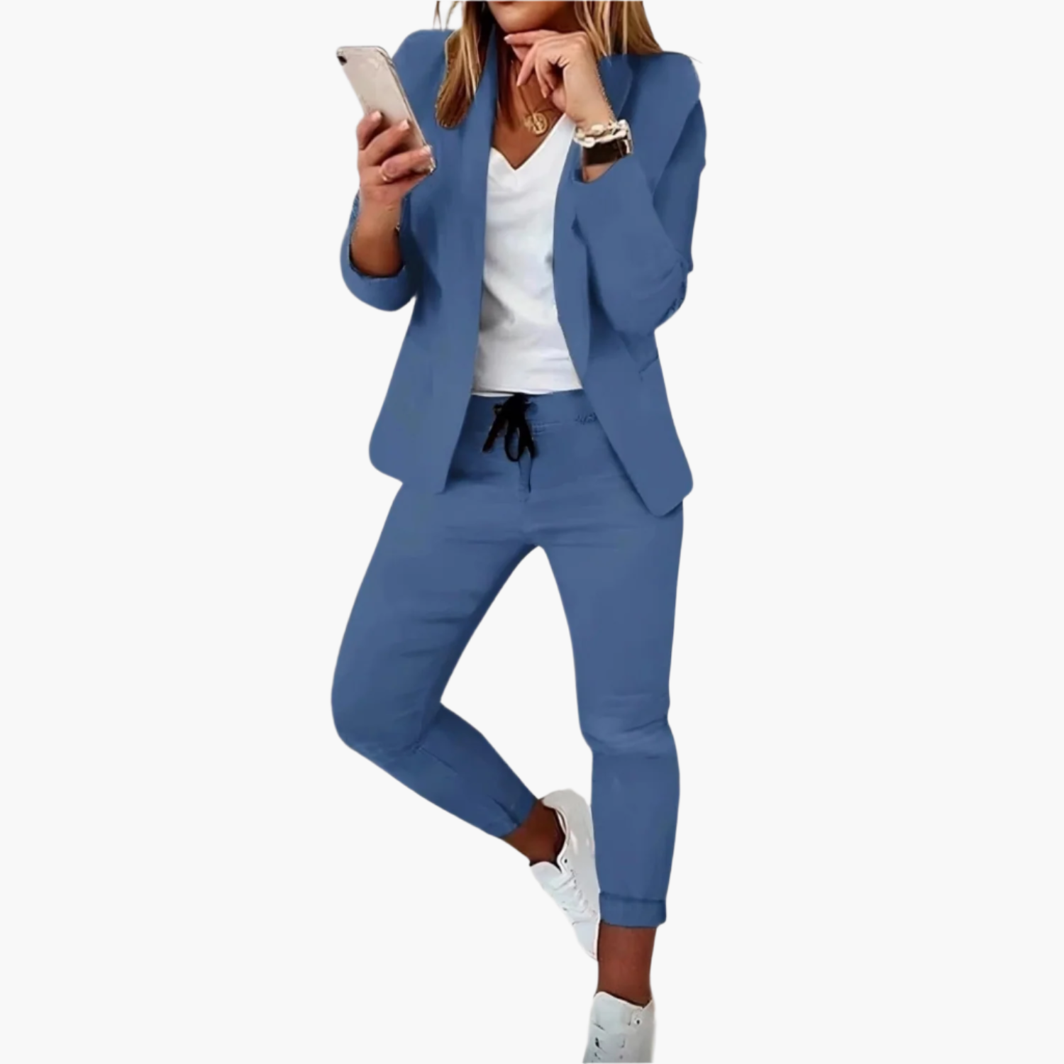 Women's Two-Piece Suit in Sporty-Chic Style