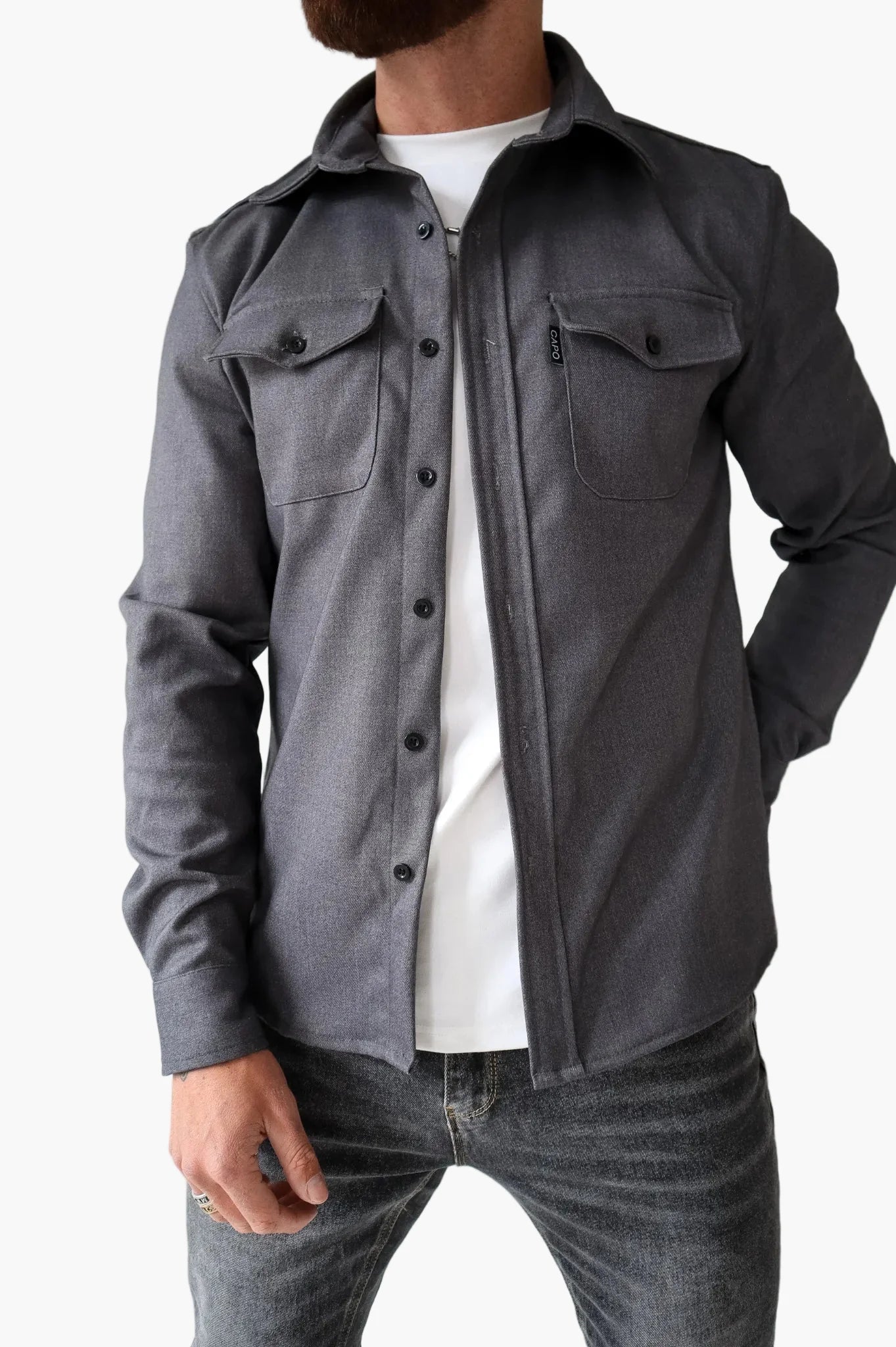 Fashionable Men's Shirt Jacket - Casual Style Coat for Daily Use