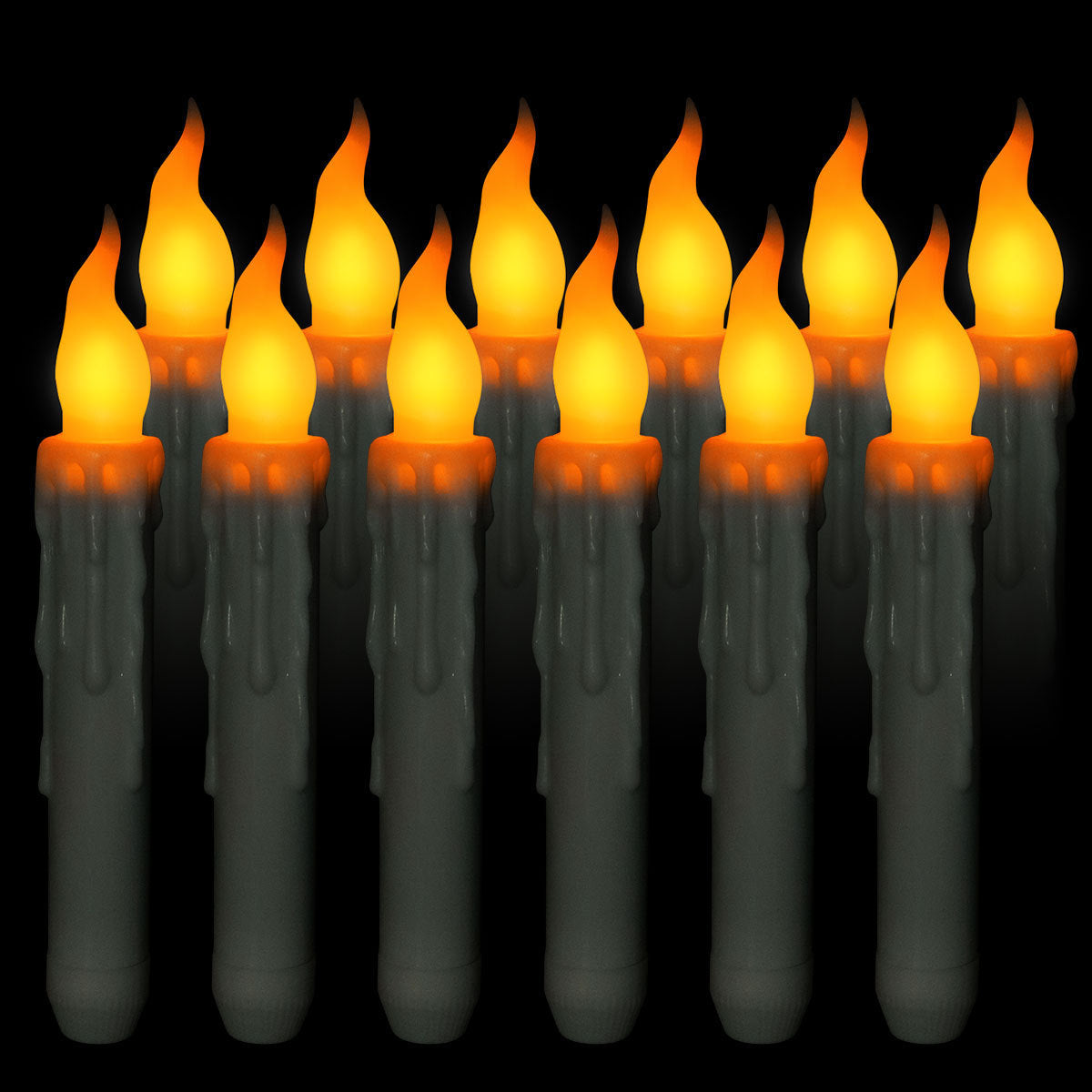 Halloween Magical Floating Candles LED Decoration Set with Magic Wand – Party & Haunted House Accessory