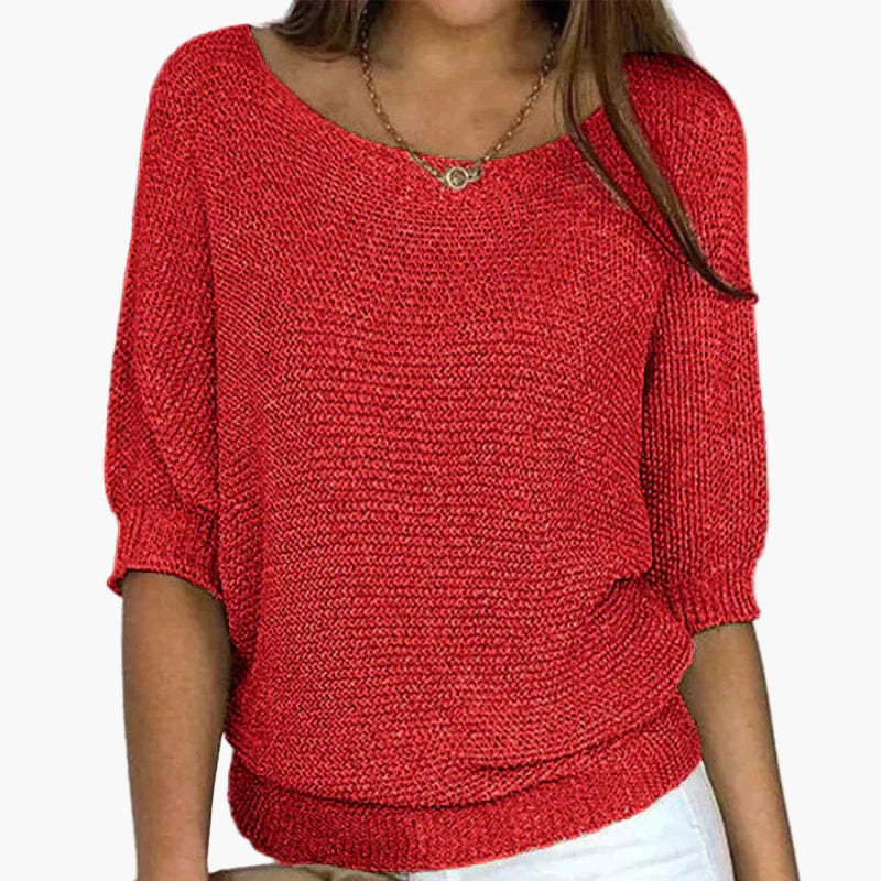 Women's Knitted Casual Sweater – Comfortable Feminine Fashion for Daily Use