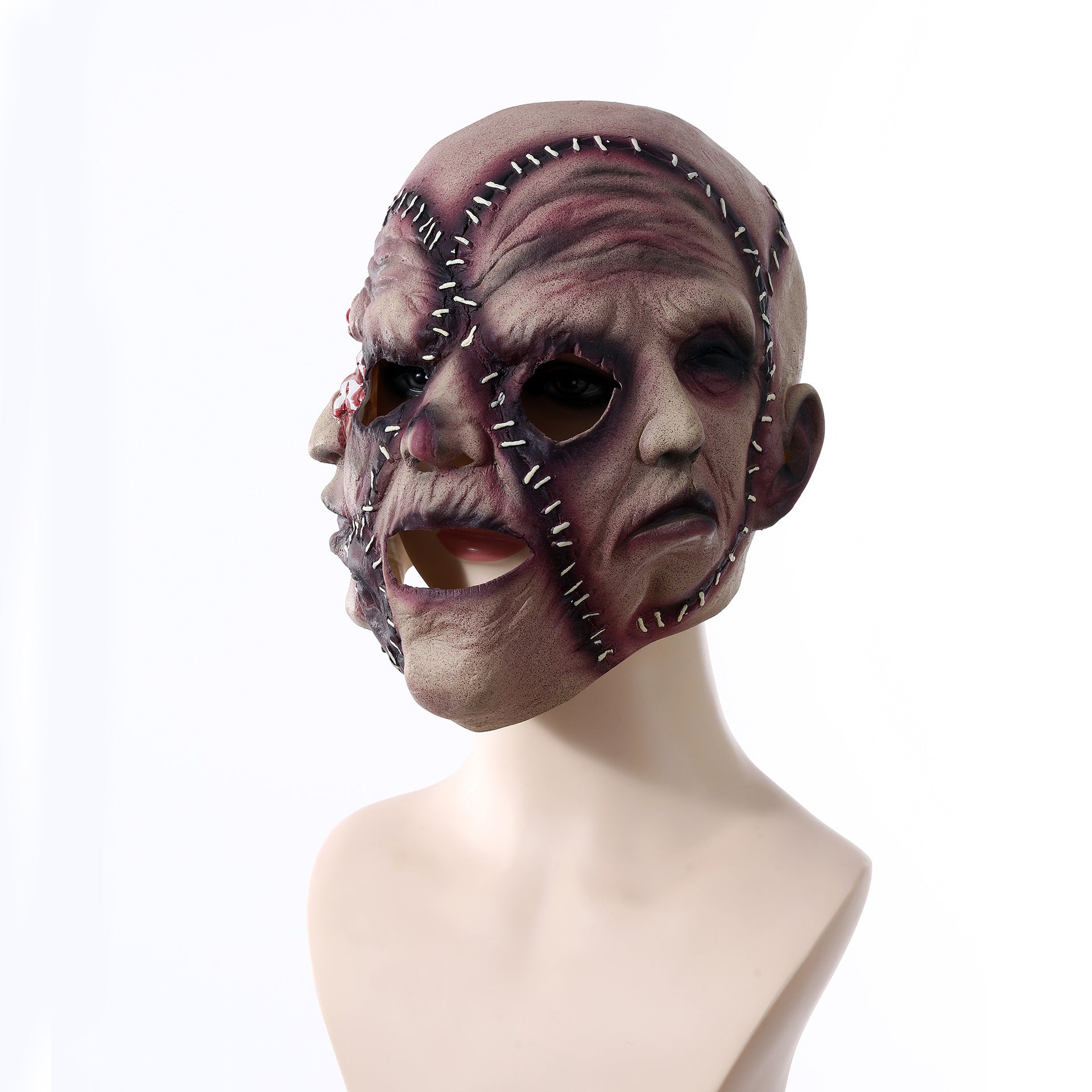 Halloween Three-Sided Face Mask for Adults – Spooky Costume Accessory