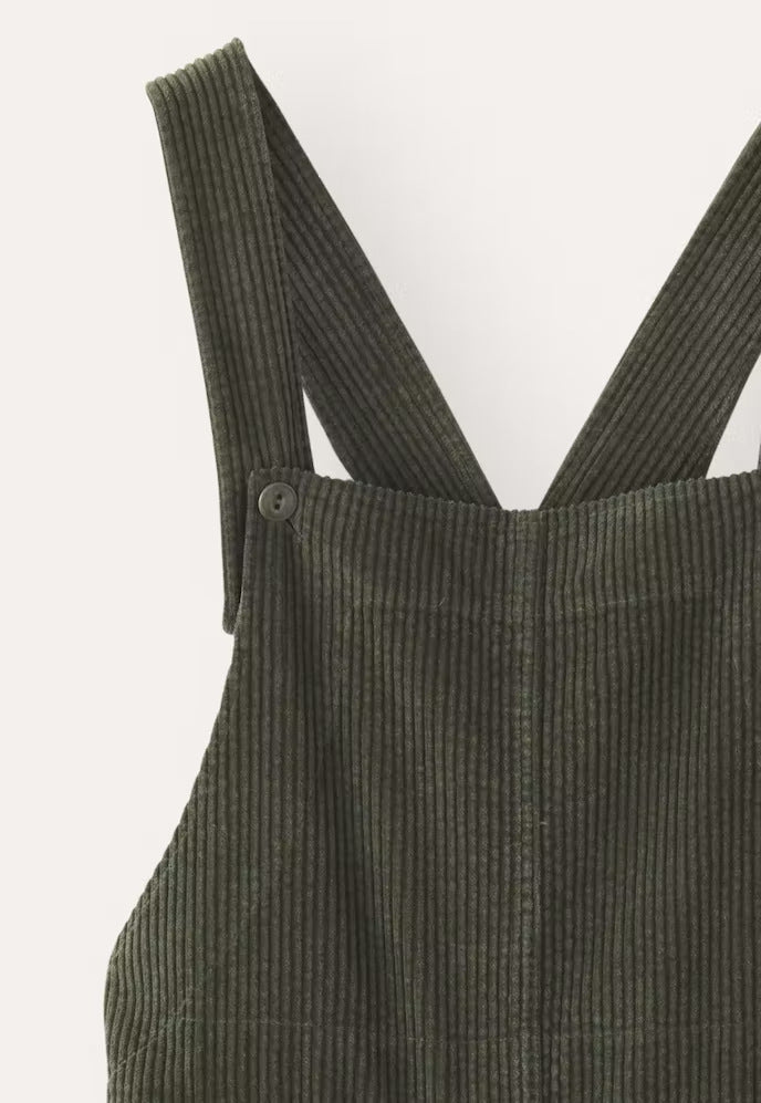 Marie – Corduroy Overalls with Buttons and Pockets