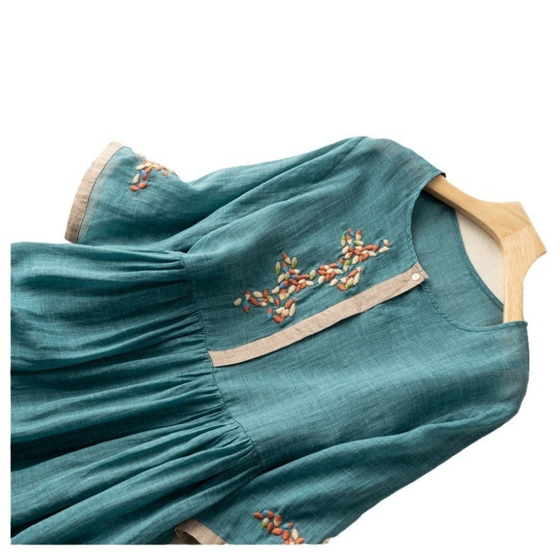 Women's Tunic Dress with Embroidery – Casual Elegance for Every Day