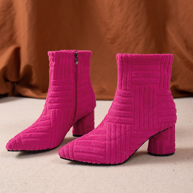 Diana – Pointed Women's Boots with High Heels and Zipper