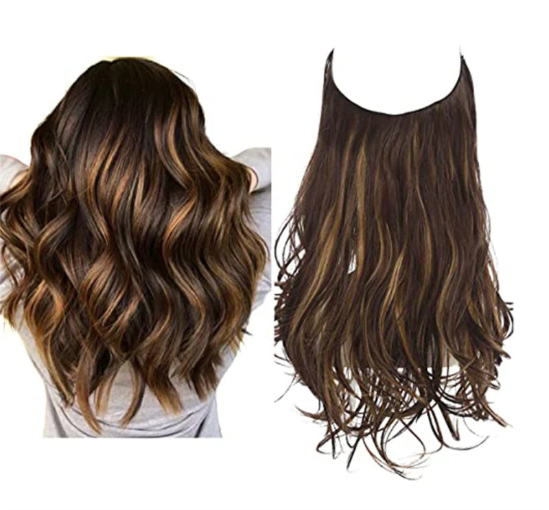 Naturally Looking Women's Wig with Loose Curls and Layered Halo Style