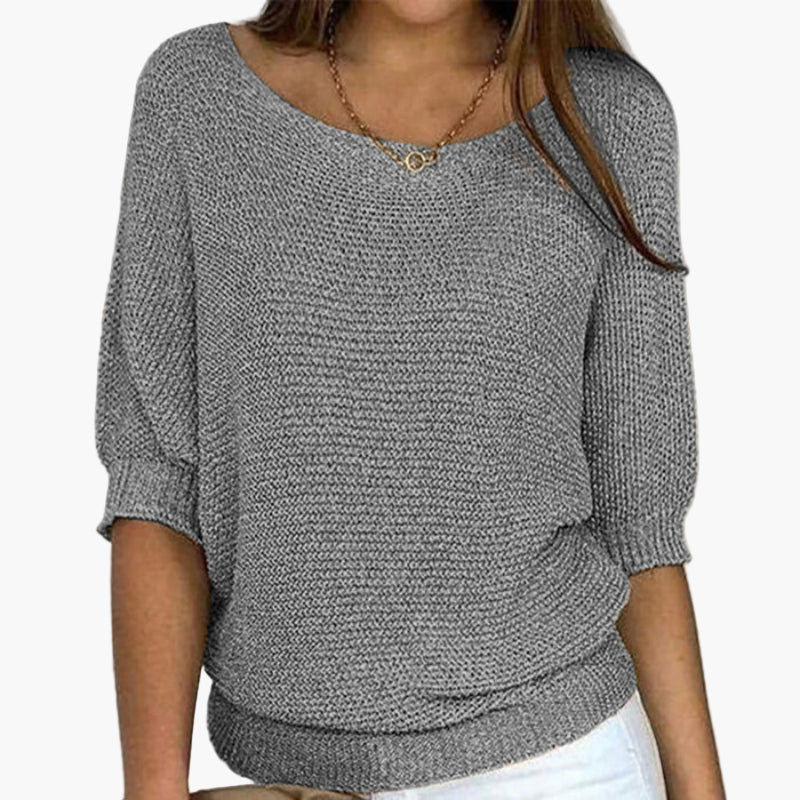 Women's Knitted Casual Sweater – Comfortable Feminine Fashion for Daily Use