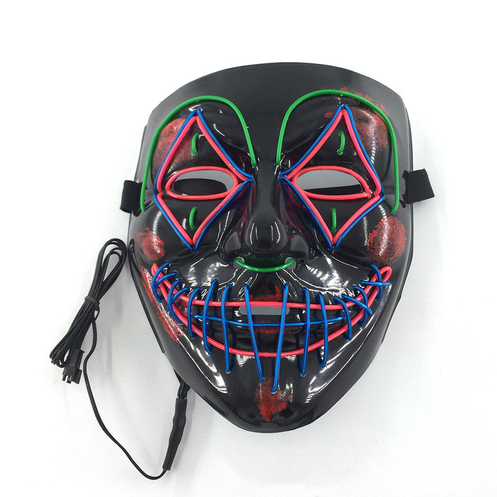 Halloween LED Light Effect Mask for Adults – Glowing Party and Cosplay Mask