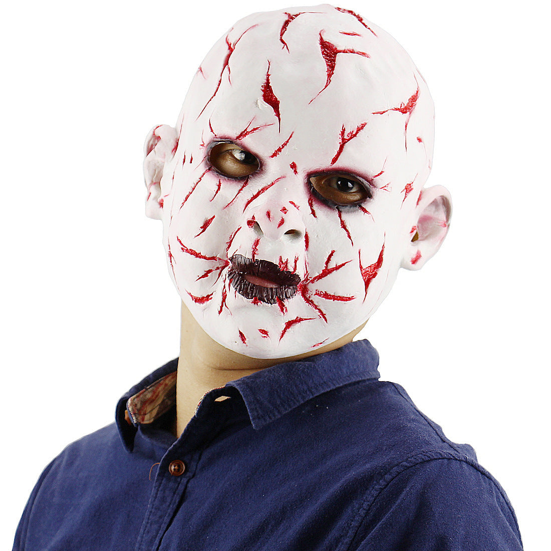 Halloween Mask for Adults – Creepy Demon with Vampire Teeth – Perfect for Halloween Party, Costume Party and Trick-or-Treat
