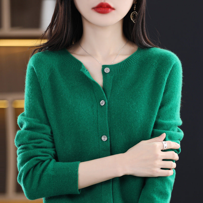Women's V-neck Knitted Vest – Elegant Casual Knitted Cardigan for Daily Use