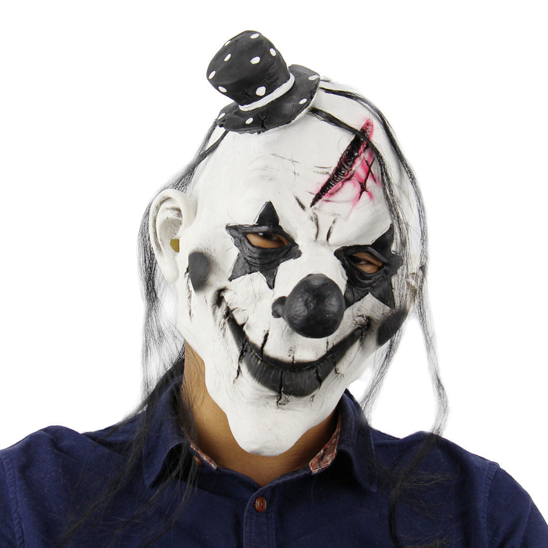 Halloween Mask for Adults – Creepy Demon with Vampire Teeth – Perfect for Halloween Party, Costume Party and Trick-or-Treat