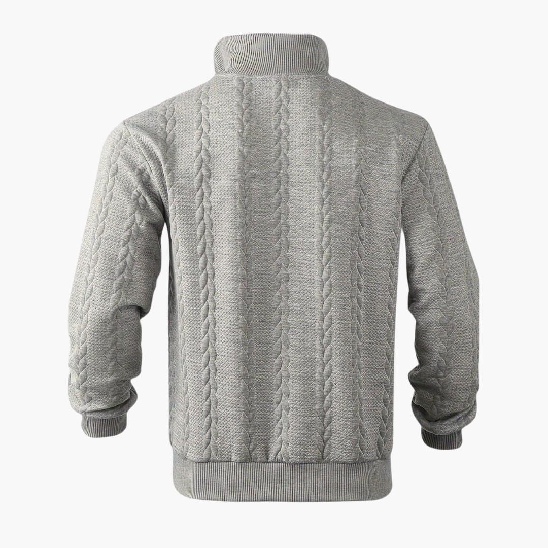 Men's Half-Zip Knitted Sweater – Stylish Casual Pullover for Cold Days
