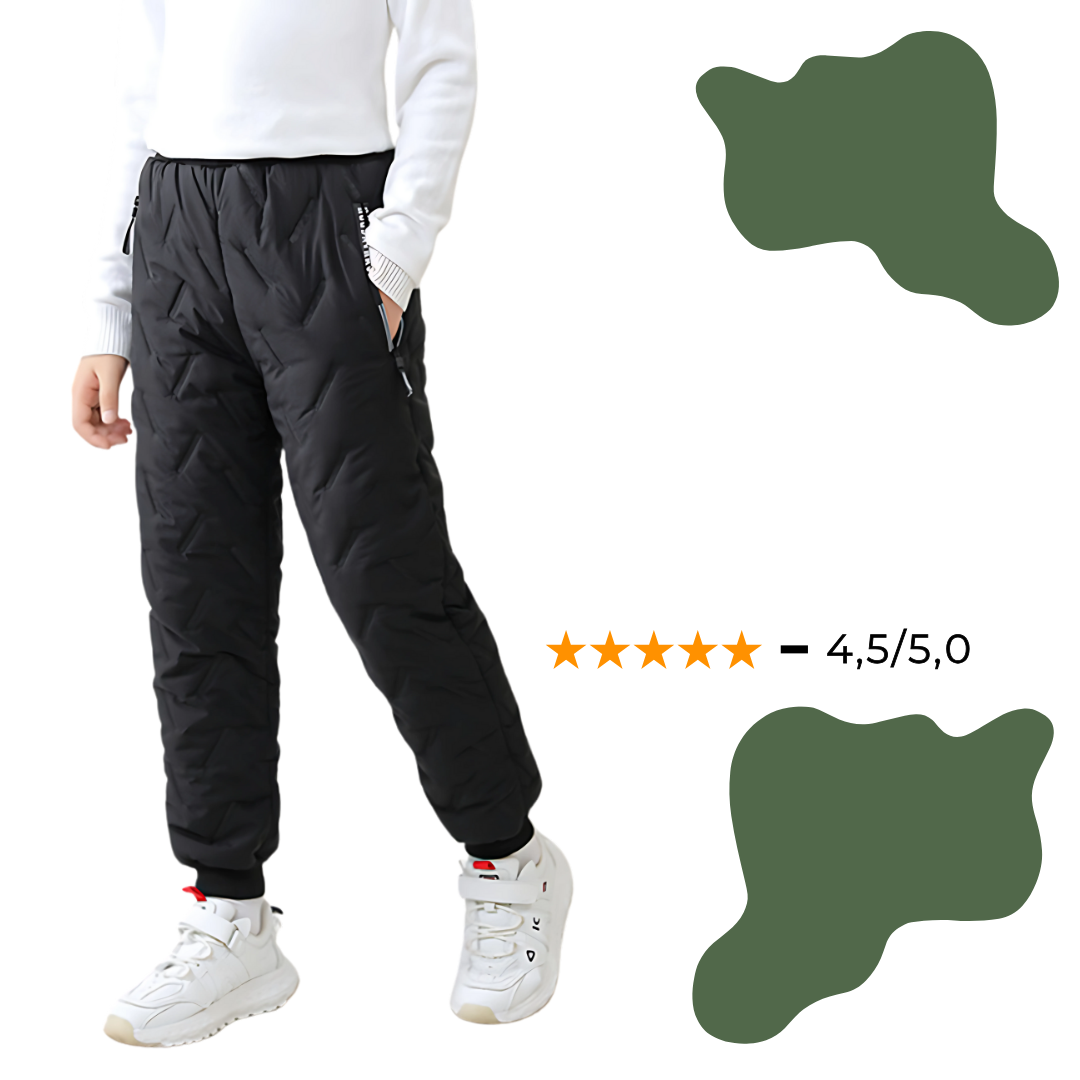 Children's Outdoor Winter Pants Padded Fleece Warm Water-Repellent – Ideal for Playing & Winter Activities