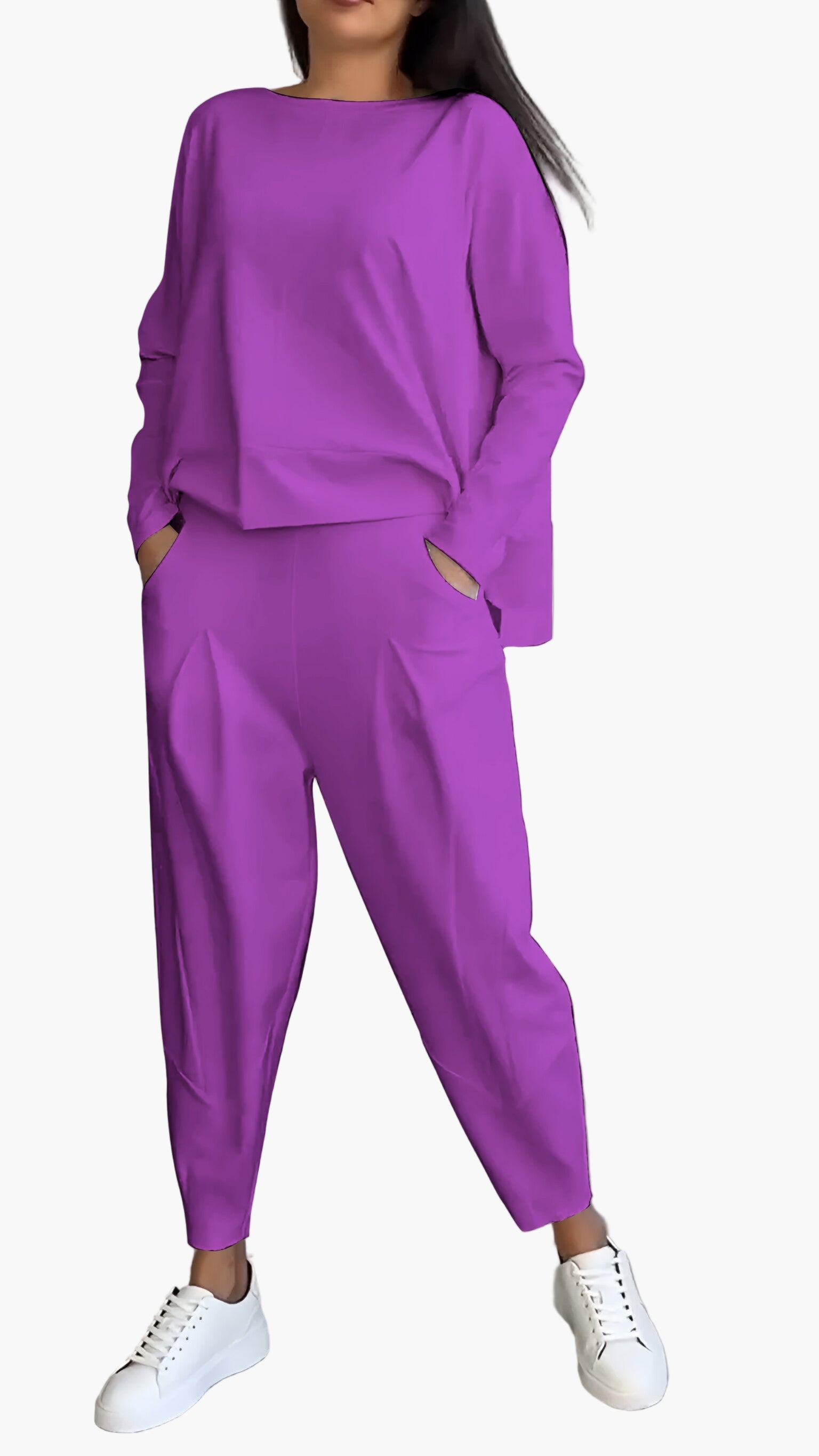 Women's Two-Piece Lounge Set – Comfortable Casual Outfit for Home and Leisure Time