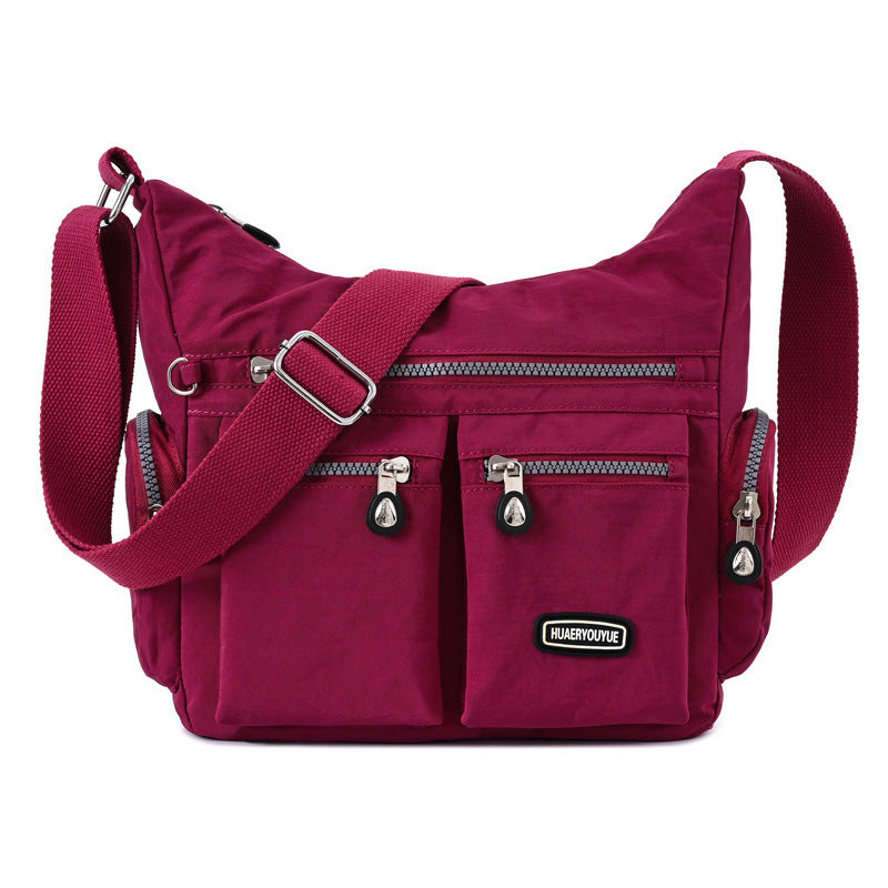 Women's multifunctional shoulder bag with zip pockets – ideal for daily use