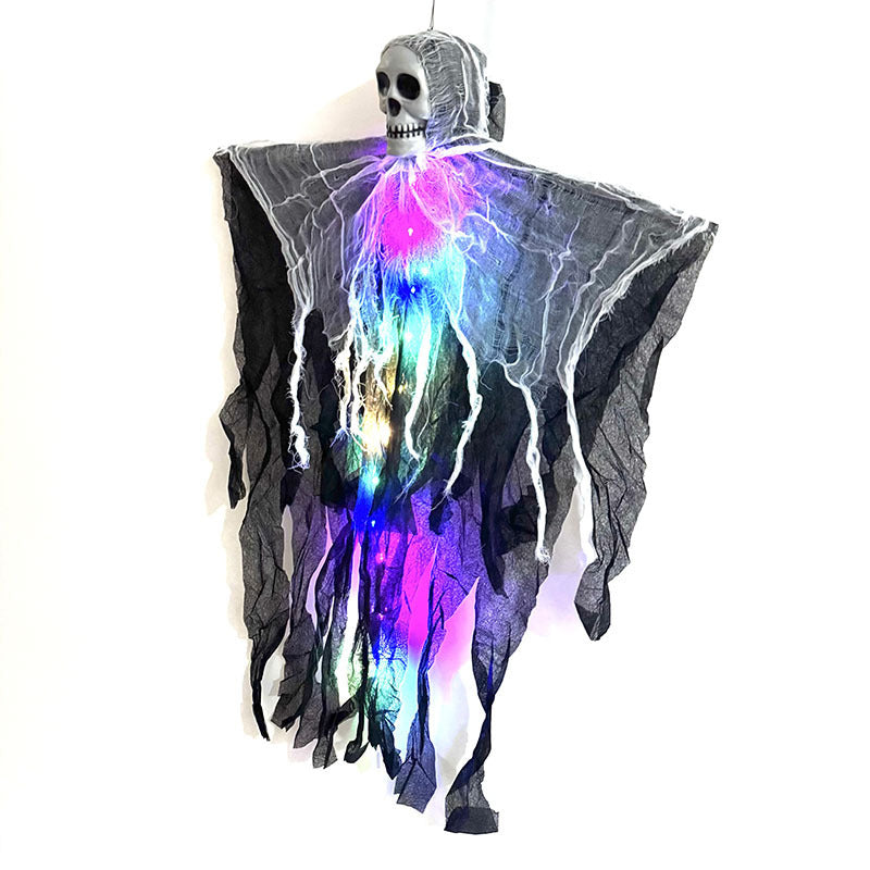 Halloween Hanging Ghost Decoration with LED Lighting - Spooky Garden and Party Decoration