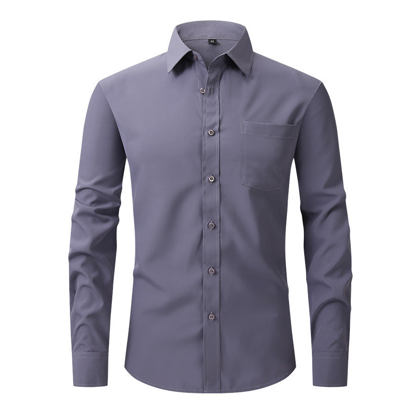 Men's Classic Shirt with Long Sleeves – Stylish Basic for Office or Occasions